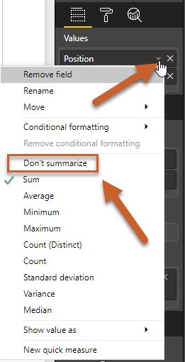 Change Don't Summarize for Position Value