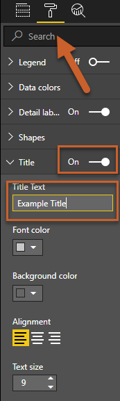 Edit Title Text in Power BI