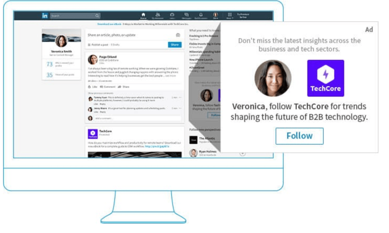 Linkedin follower ad